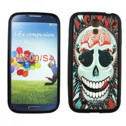Samsung Galaxy S4 Funky Skull Design Gummy Case